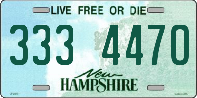 NH license plate 3334470