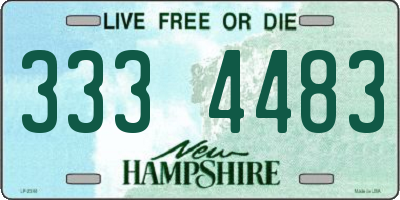 NH license plate 3334483