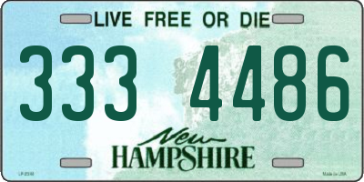 NH license plate 3334486