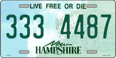 NH license plate 3334487