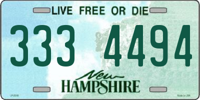 NH license plate 3334494