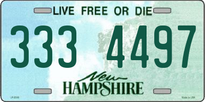 NH license plate 3334497