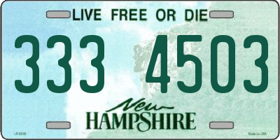 NH license plate 3334503