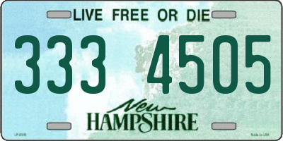 NH license plate 3334505