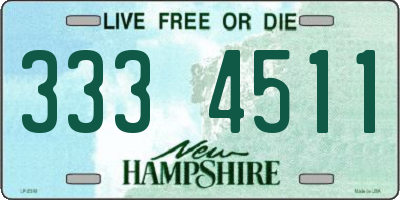 NH license plate 3334511