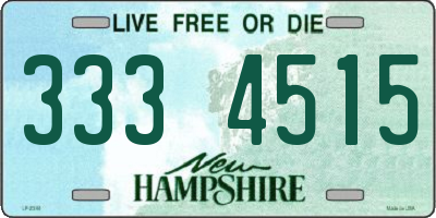 NH license plate 3334515