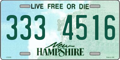 NH license plate 3334516