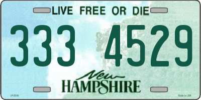 NH license plate 3334529