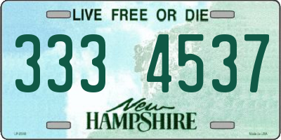 NH license plate 3334537
