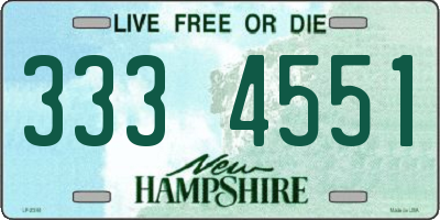 NH license plate 3334551