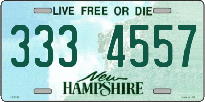 NH license plate 3334557