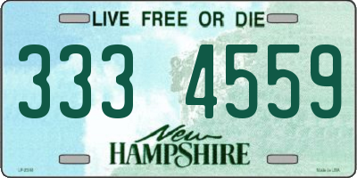 NH license plate 3334559