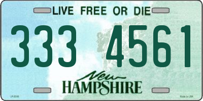 NH license plate 3334561