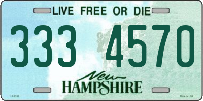 NH license plate 3334570