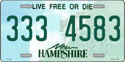 NH license plate 3334583