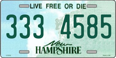 NH license plate 3334585