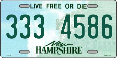 NH license plate 3334586