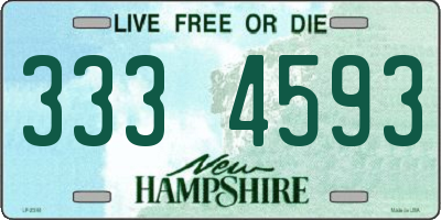 NH license plate 3334593