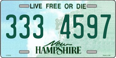 NH license plate 3334597
