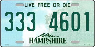 NH license plate 3334601