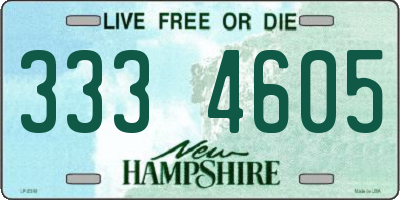 NH license plate 3334605