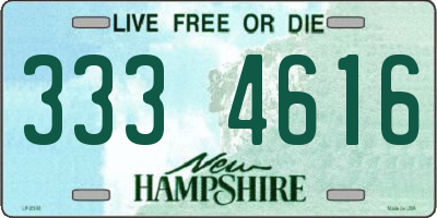 NH license plate 3334616