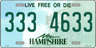 NH license plate 3334633