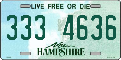 NH license plate 3334636