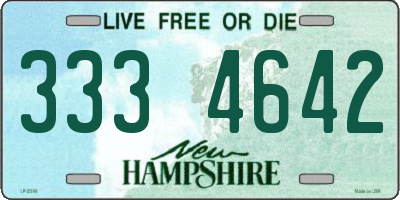 NH license plate 3334642