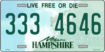 NH license plate 3334646