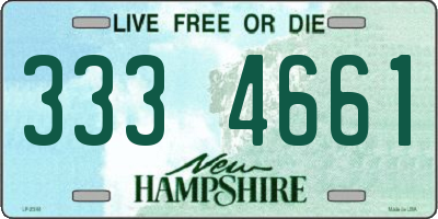 NH license plate 3334661