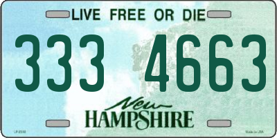 NH license plate 3334663