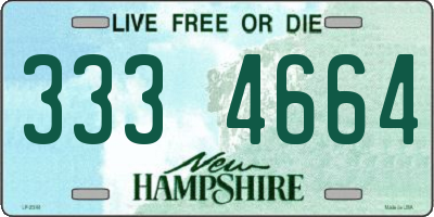 NH license plate 3334664