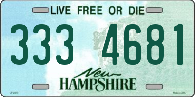NH license plate 3334681