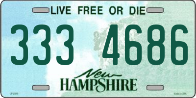 NH license plate 3334686