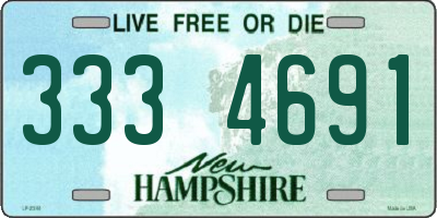 NH license plate 3334691