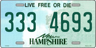 NH license plate 3334693