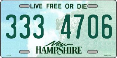 NH license plate 3334706