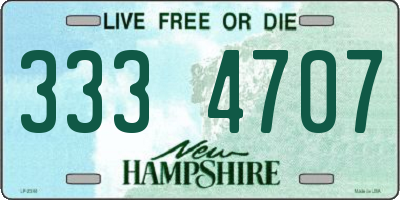 NH license plate 3334707