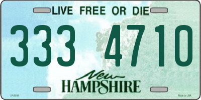 NH license plate 3334710