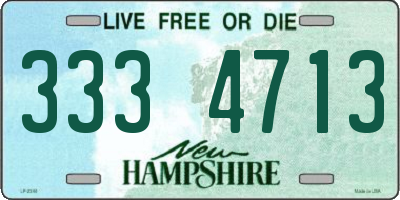 NH license plate 3334713