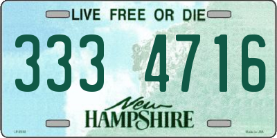 NH license plate 3334716
