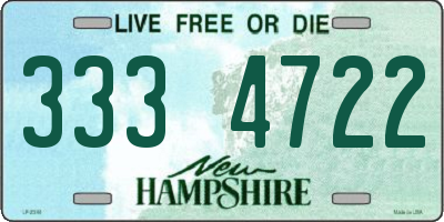 NH license plate 3334722