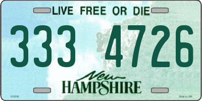 NH license plate 3334726
