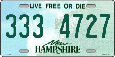 NH license plate 3334727