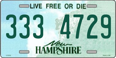 NH license plate 3334729
