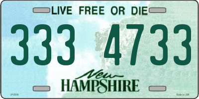NH license plate 3334733