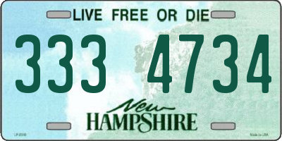 NH license plate 3334734