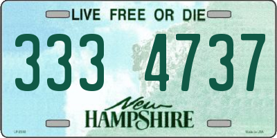 NH license plate 3334737