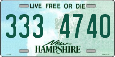 NH license plate 3334740